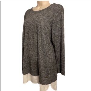 CALVIN KLEIN MIXED MEDIA SWEATER EUC